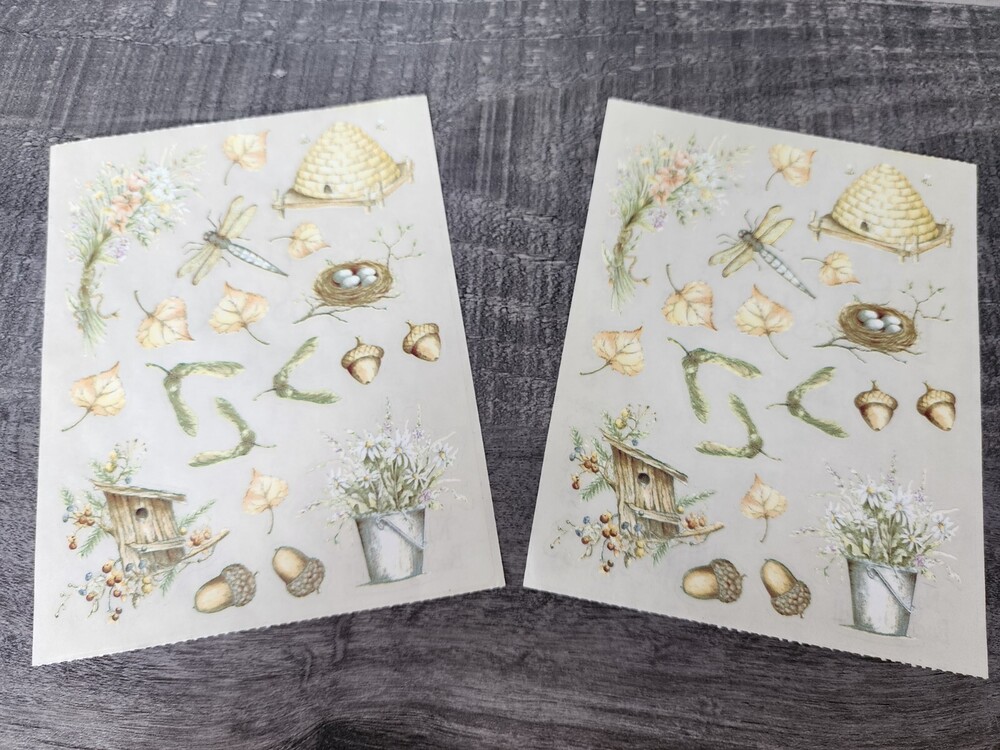 Scrapbooking Stickers Provocraft - Nature Flowers Beehive Spring Retired NEW #30